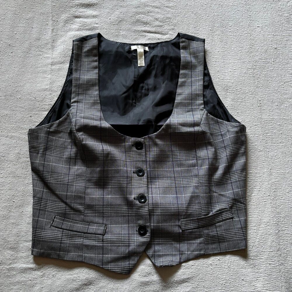 Ambiance Apparel Women's Grey and Black Vest